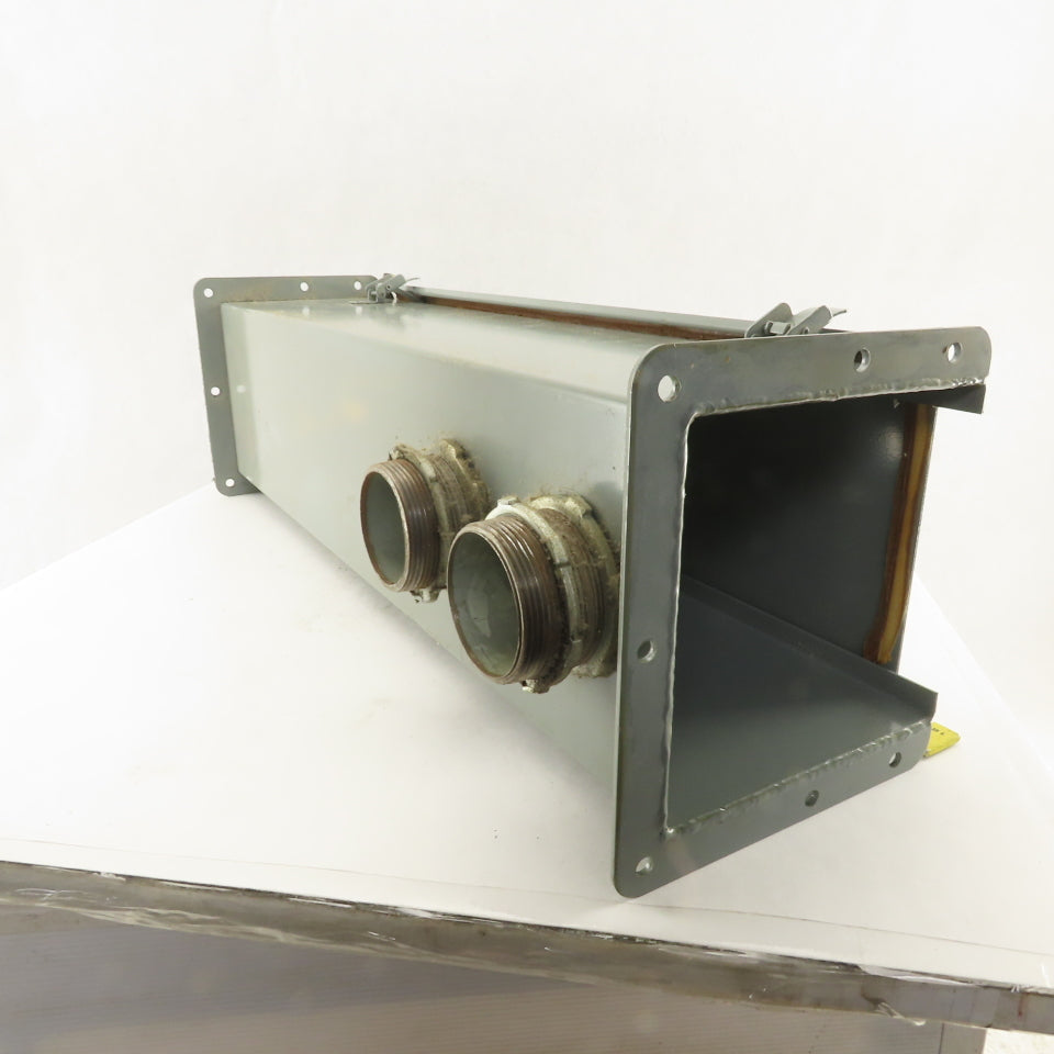 6" x 6" Flange Wire Way Gutter Lay In  24" Section W/ 2" Liquatite Connections
