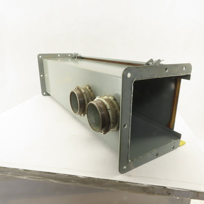 6" x 6" Flange Wire Way Gutter Lay In  24" Section W/ 2" Liquatite Connections