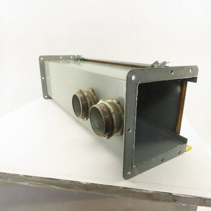 6" x 6" Flange Wire Way Gutter Lay In  24" Section W/ 2" Liquatite Connections