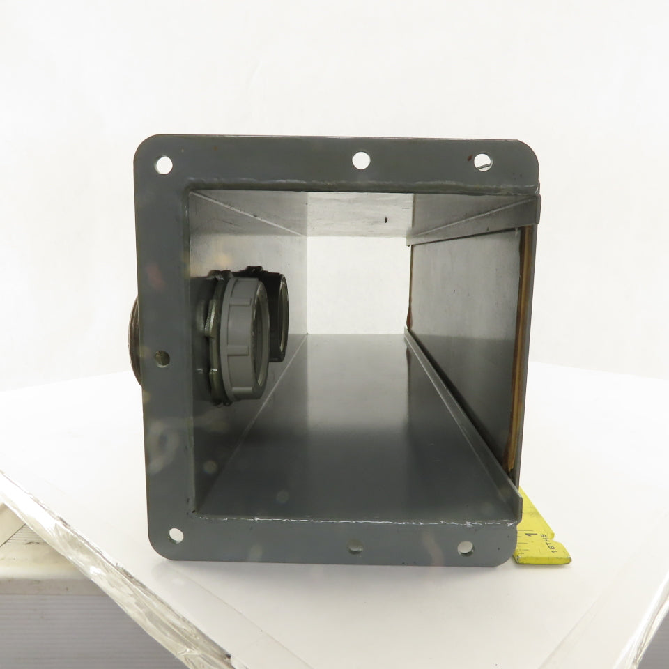 6" x 6" Flange Wire Way Gutter Lay In  24" Section W/ 2" Liquatite Connections