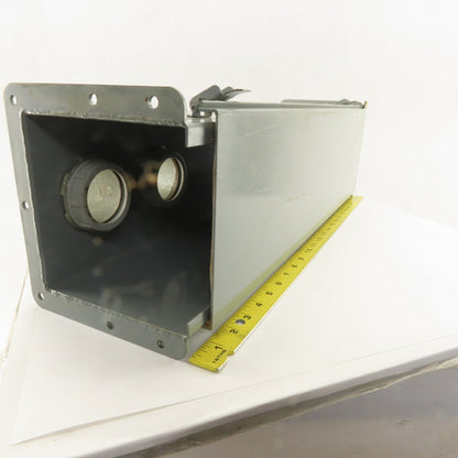 6" x 6" Flange Wire Way Gutter Lay In  24" Section W/ 2" Liquatite Connections