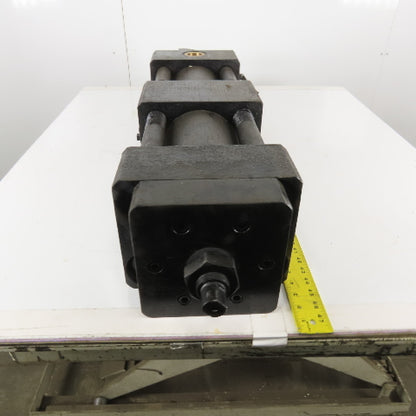 12" Stroke 6" Bore Tandem Hydraulic Cylinder Center Port Brass Pocket Set Of 2