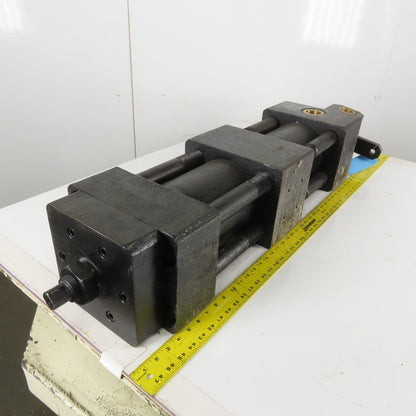 12" Stroke 6" Bore Tandem Hydraulic Cylinder Center Port Brass Pocket Set Of 2