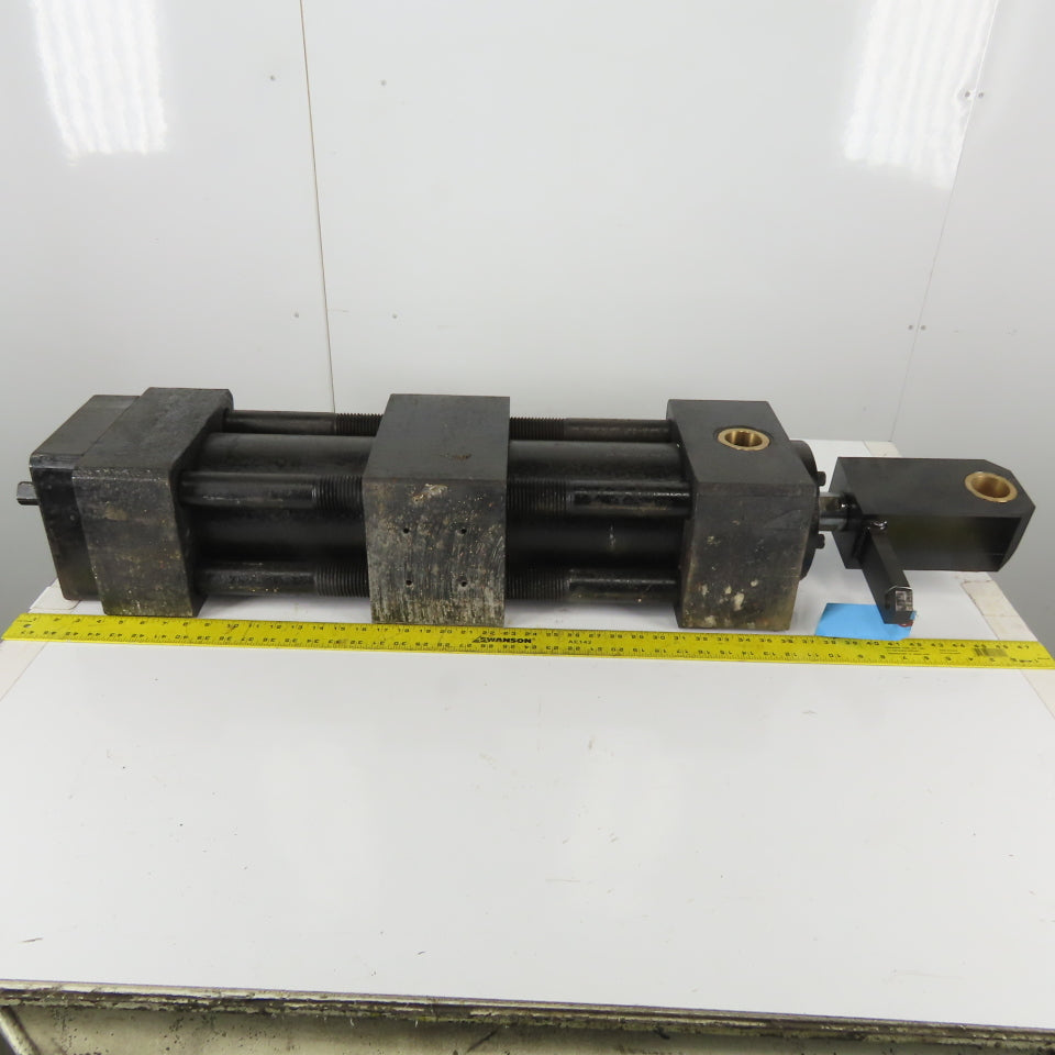 12" Stroke 6" Bore Tandem Hydraulic Cylinder Center Port Brass Pocket Set Of 2