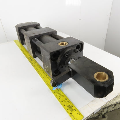 12" Stroke 6" Bore Tandem Hydraulic Cylinder Center Port Brass Pocket Set Of 2