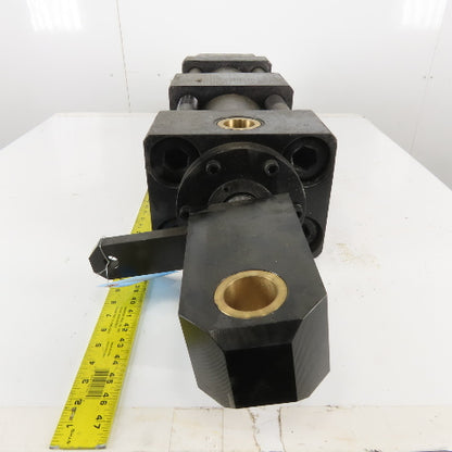 12" Stroke 6" Bore Tandem Hydraulic Cylinder Center Port Brass Pocket Set Of 2