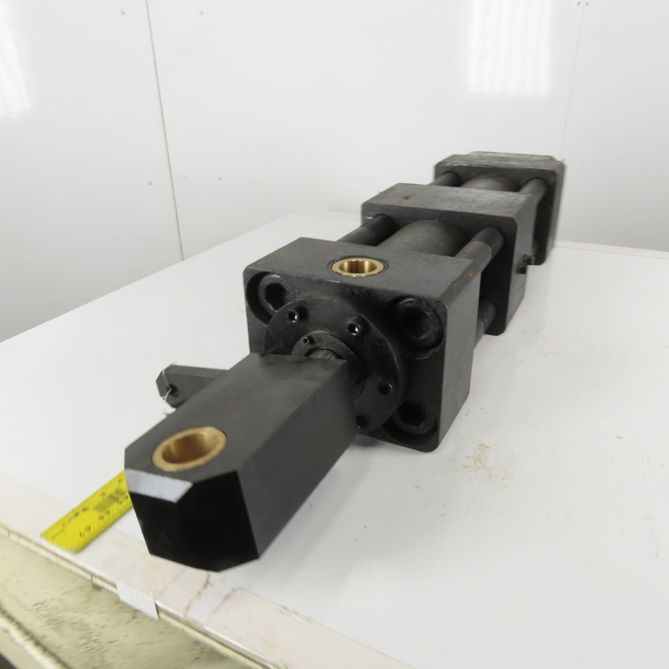 12" Stroke 6" Bore Tandem Hydraulic Cylinder Center Port Brass Pocket Set Of 2