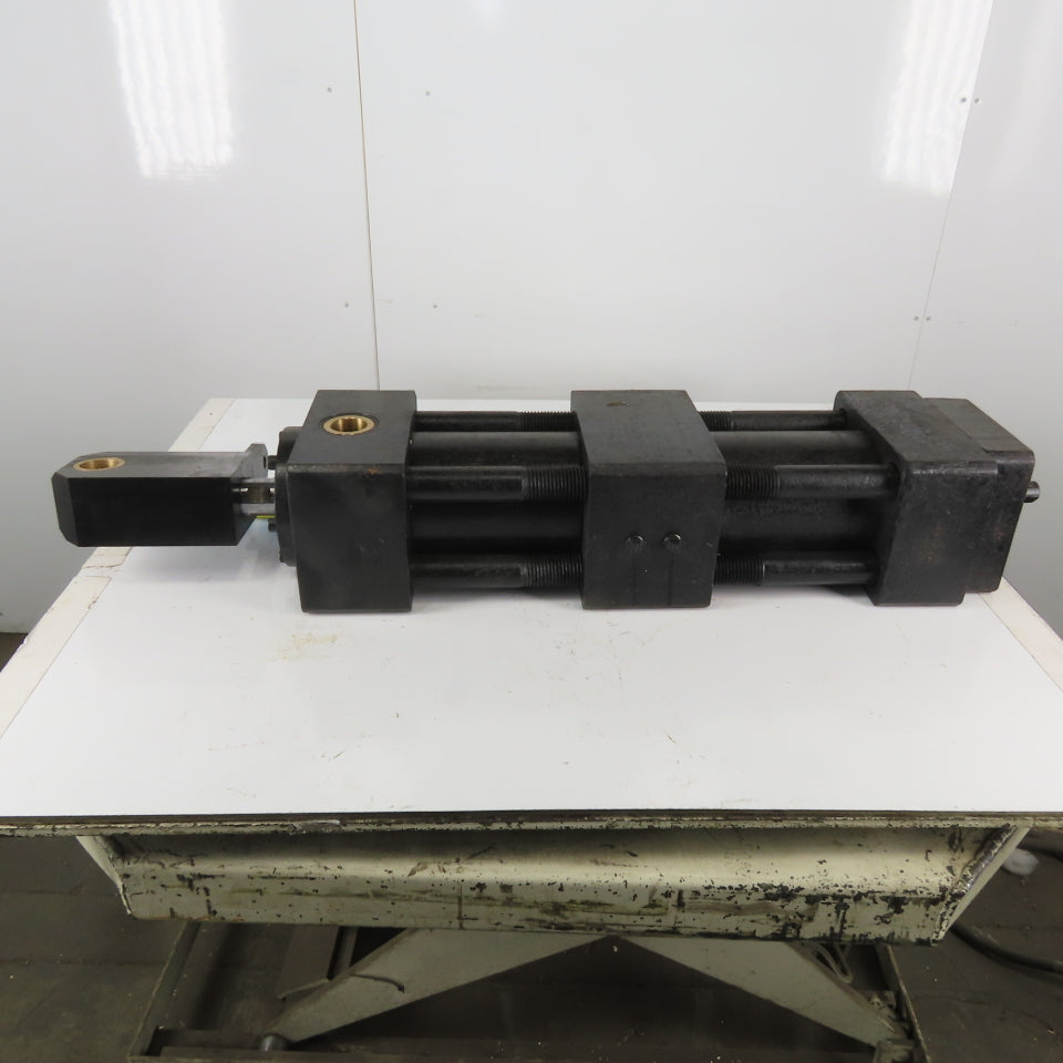 12" Stroke 6" Bore Tandem Hydraulic Cylinder Center Port Brass Pocket Set Of 2