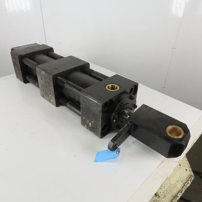 12" Stroke 6" Bore Tandem Hydraulic Cylinder Center Port Brass Pocket Set Of 2