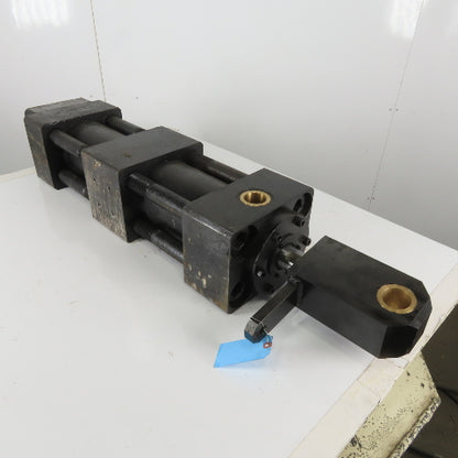 12" Stroke 6" Bore Tandem Hydraulic Cylinder Center Port Brass Pocket Set Of 2