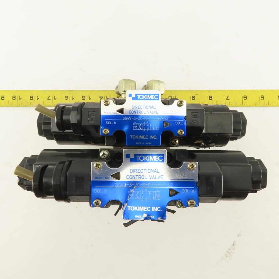 Tokimec DG4-3-2C-M-P7-H-7-52 5/3 Position Valve Assembly Regulator Manifold 24DC