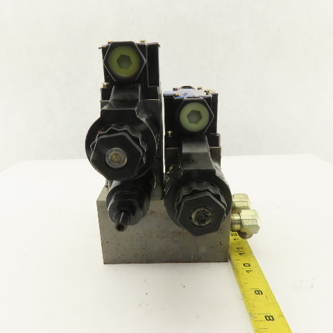 Tokimec DG4-3-2C-M-P7-H-7-52 5/3 Position Valve Assembly Regulator Manifold 24DC