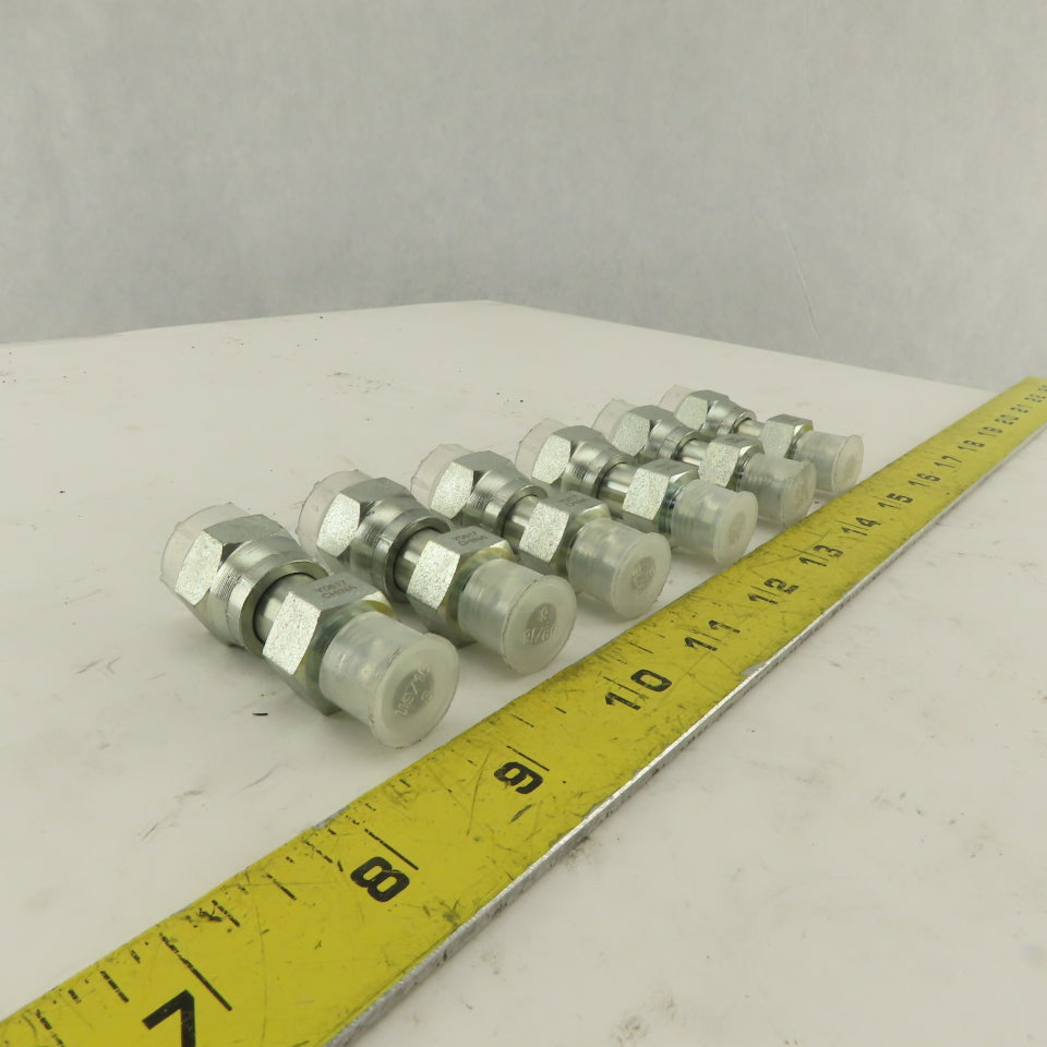 1/4 NPT Female Swivel 9/16-18 (-6)JIC Flared Hydraulic Straight Fitting Lot Of 6