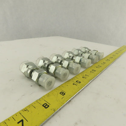 1/4 NPT Female Swivel 9/16-18 (-6)JIC Flared Hydraulic Straight Fitting Lot Of 6