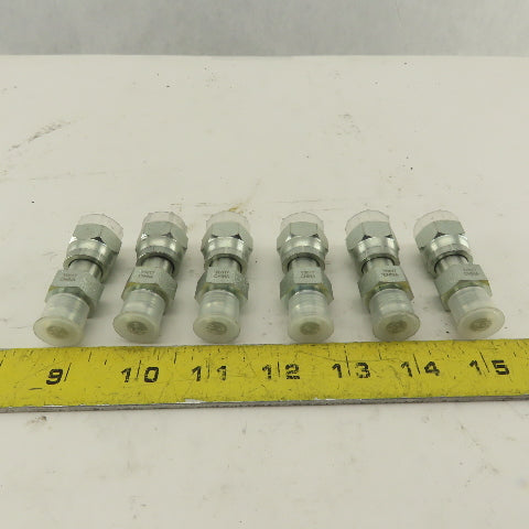1/4 NPT Female Swivel 9/16-18 (-6)JIC Flared Hydraulic Straight Fitting Lot Of 6