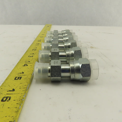 1/4 NPT Female Swivel 9/16-18 (-6)JIC Flared Hydraulic Straight Fitting Lot Of 6