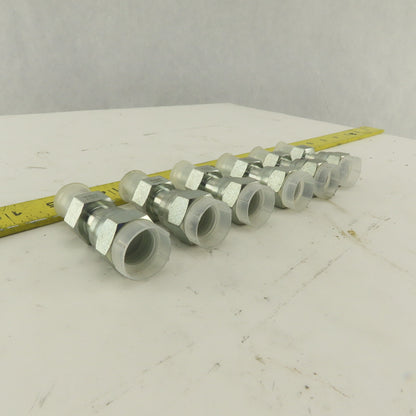 1/4 NPT Female Swivel 9/16-18 (-6)JIC Flared Hydraulic Straight Fitting Lot Of 6
