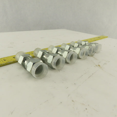 1/4 NPT Female Swivel 9/16-18 (-6)JIC Flared Hydraulic Straight Fitting Lot Of 6