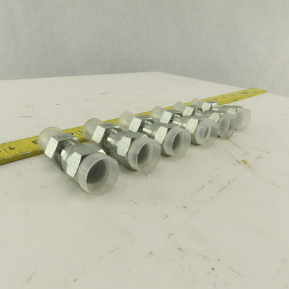 1/4 NPT Female Swivel 9/16-18 (-6)JIC Flared Hydraulic Straight Fitting Lot Of 6