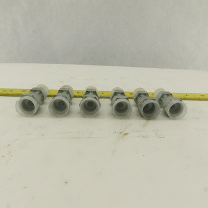 1/4 NPT Female Swivel 9/16-18 (-6)JIC Flared Hydraulic Straight Fitting Lot Of 6