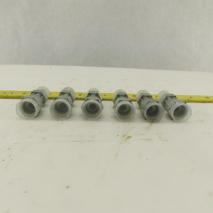 1/4 NPT Female Swivel 9/16-18 (-6)JIC Flared Hydraulic Straight Fitting Lot Of 6