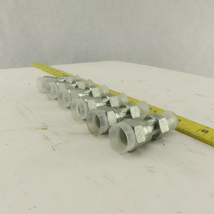1/4 NPT Female Swivel 9/16-18 (-6)JIC Flared Hydraulic Straight Fitting Lot Of 6