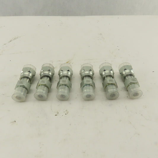 1/4 NPT Female Swivel 9/16-18 (-6)JIC Flared Hydraulic Straight Fitting Lot Of 6