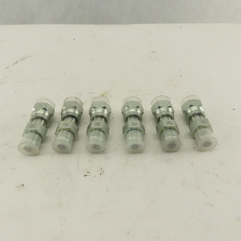 1/4 NPT Female Swivel 9/16-18 (-6)JIC Flared Hydraulic Straight Fitting Lot Of 6