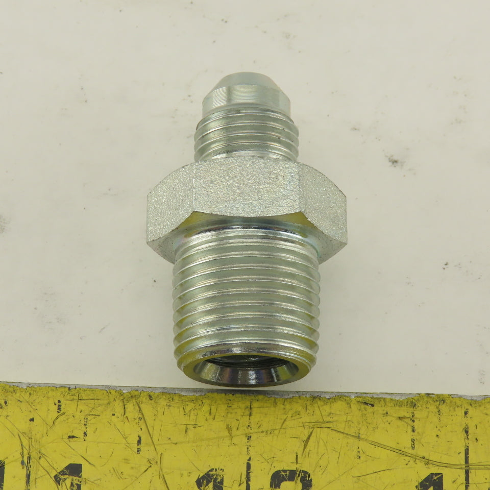 3/4" NPT Male Rigid x 1/2-20 (-5) JIC Flare Adapter Fitting Lot Of 5