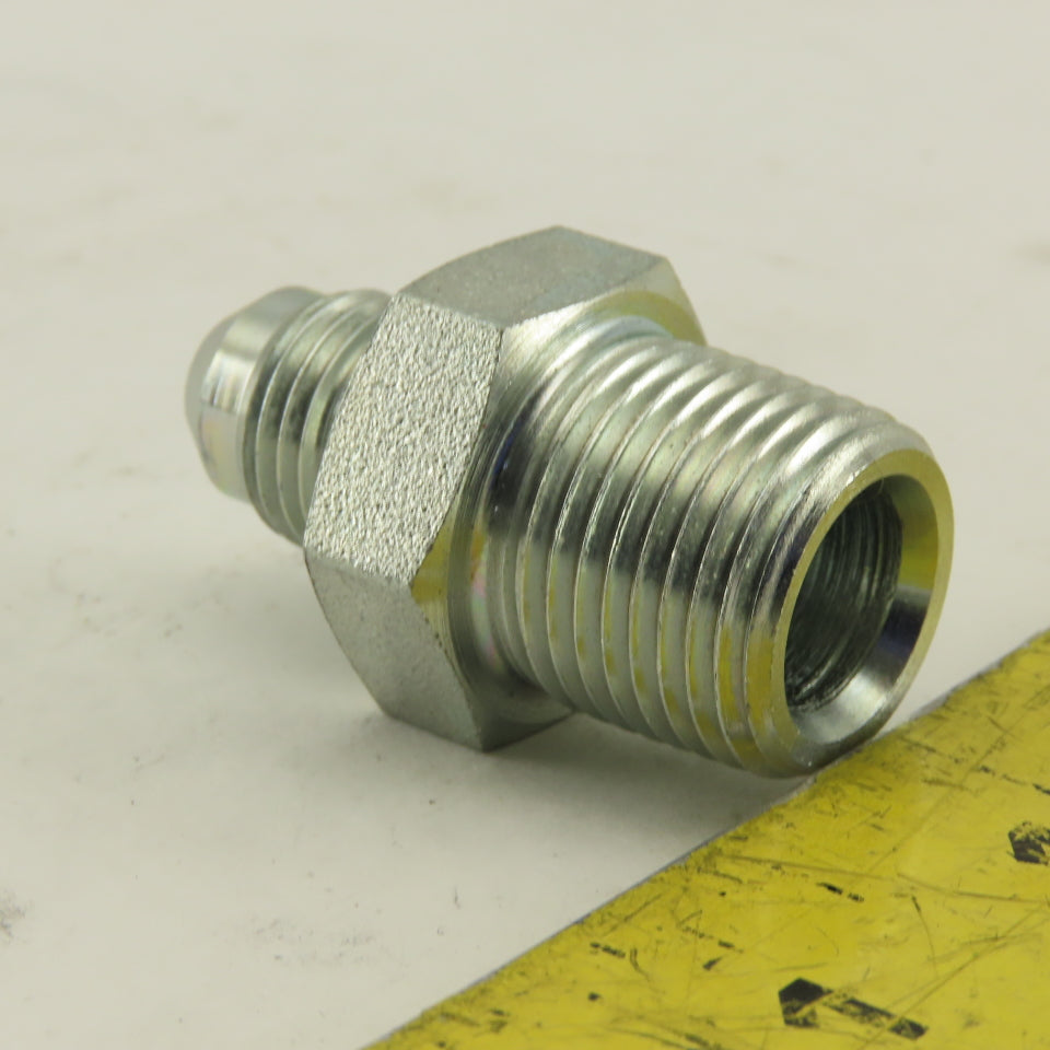 3/4" NPT Male Rigid x 1/2-20 (-5) JIC Flare Adapter Fitting Lot Of 5