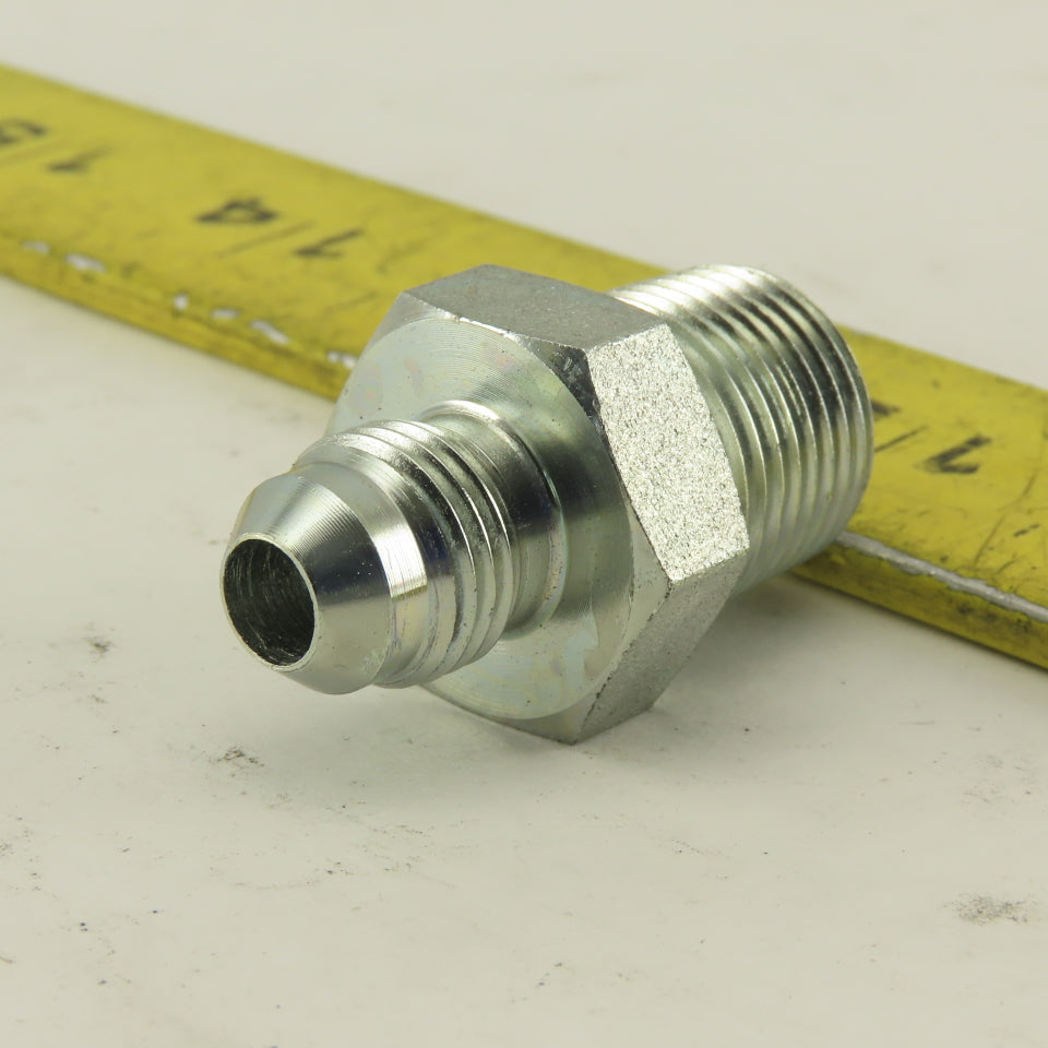 3/4" NPT Male Rigid x 1/2-20 (-5) JIC Flare Adapter Fitting Lot Of 5