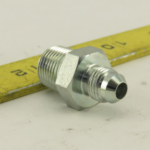 3/4" NPT Male Rigid x 1/2-20 (-5) JIC Flare Adapter Fitting Lot Of 5