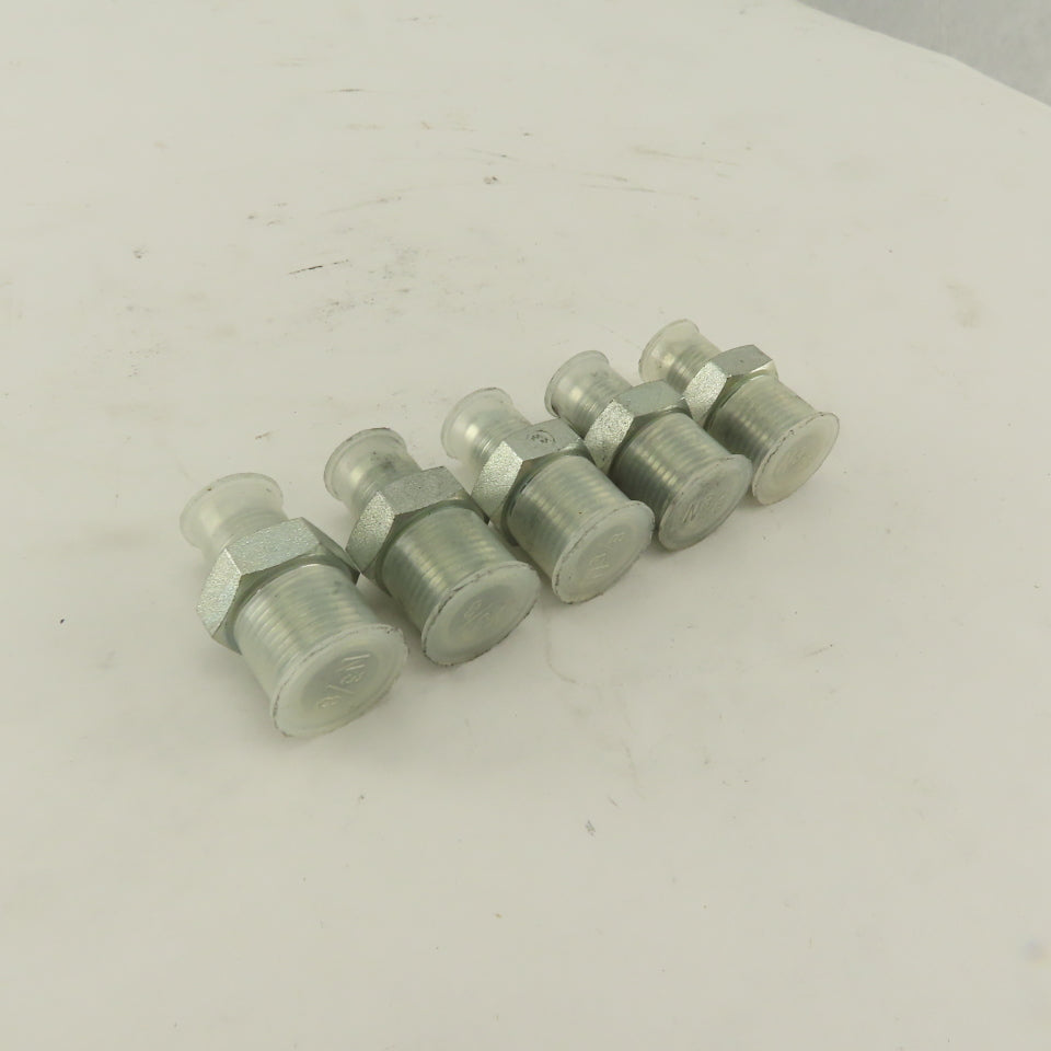 3/4" NPT Male Rigid x 1/2-20 (-5) JIC Flare Adapter Fitting Lot Of 5
