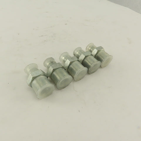 3/4" NPT Male Rigid x 1/2-20 (-5) JIC Flare Adapter Fitting Lot Of 5
