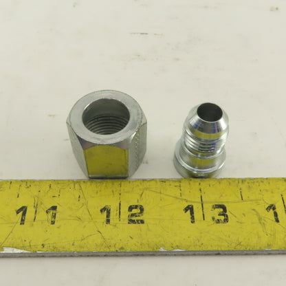 3/4-16 (-8) Female Swivel Flare x 9/16-18 (-6) Male Straight Adapter Lot Of 5