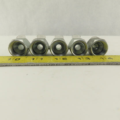 3/4-16 (-8) Female Swivel Flare x 9/16-18 (-6) Male Straight Adapter Lot Of 5