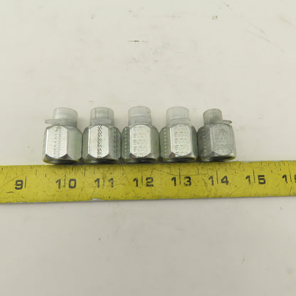 3/4-16 (-8) Female Swivel Flare x 9/16-18 (-6) Male Straight Adapter Lot Of 5