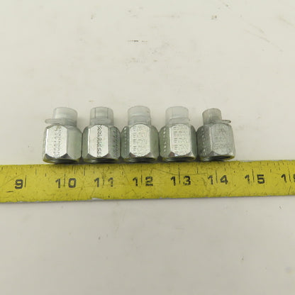 3/4-16 (-8) Female Swivel Flare x 9/16-18 (-6) Male Straight Adapter Lot Of 5