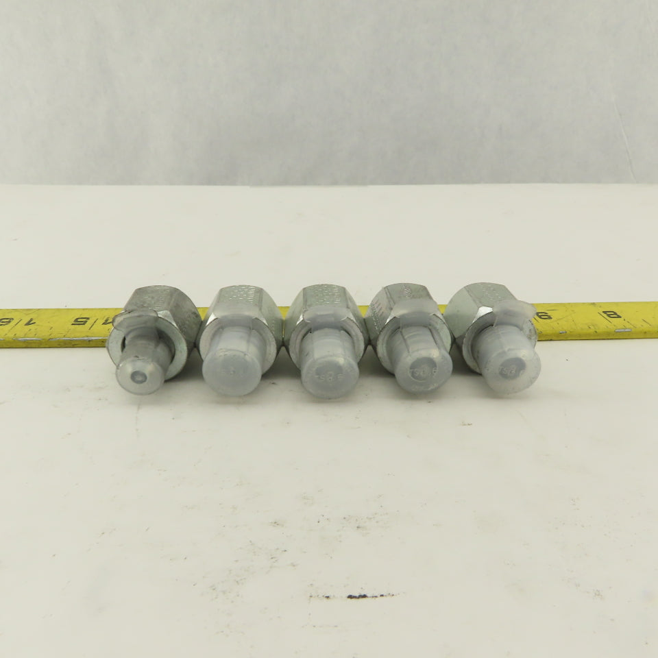 3/4-16 (-8) Female Swivel Flare x 9/16-18 (-6) Male Straight Adapter Lot Of 5