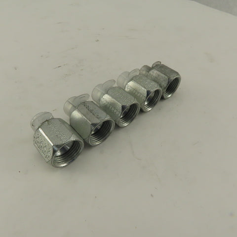 3/4-16 (-8) Female Swivel Flare x 9/16-18 (-6) Male Straight Adapter Lot Of 5