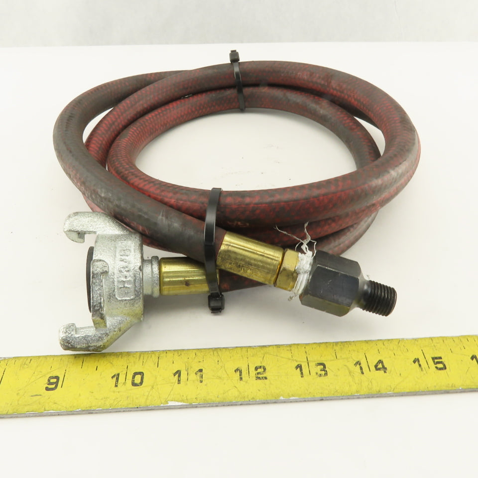 H-3/8 Pneumatic Hose Air King Coupling 3/8" With Male 3/8" NPT End 6'