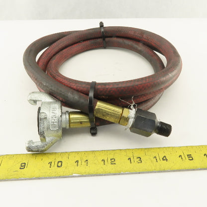 H-3/8 Pneumatic Hose Air King Coupling 3/8" With Male 3/8" NPT End 6'