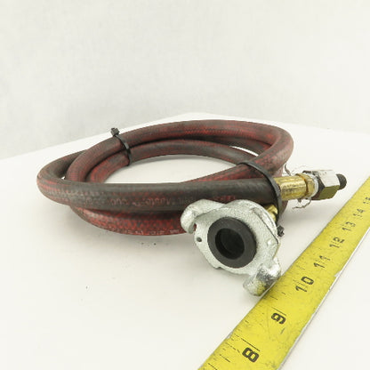 H-3/8 Pneumatic Hose Air King Coupling 3/8" With Male 3/8" NPT End 6'