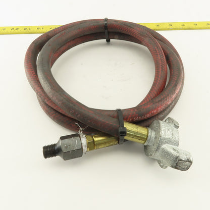 H-3/8 Pneumatic Hose Air King Coupling 3/8" With Male 3/8" NPT End 6'