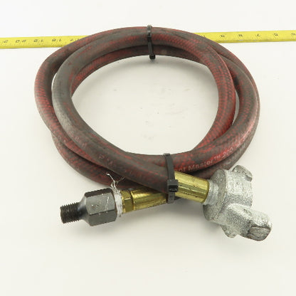 H-3/8 Pneumatic Hose Air King Coupling 3/8" With Male 3/8" NPT End 6'