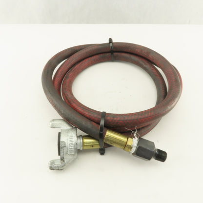 H-3/8 Pneumatic Hose Air King Coupling 3/8" With Male 3/8" NPT End 6'