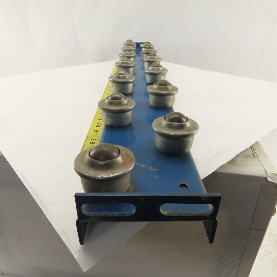 4" x 33" BF 2 Row Drop In Insert Plate Ball Transfer Rail Conveyor Section