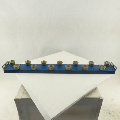 4" x 33" BF 2 Row Drop In Insert Plate Ball Transfer Rail Conveyor Section