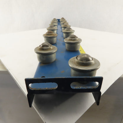 4" x 33" BF 2 Row Drop In Insert Plate Ball Transfer Rail Conveyor Section