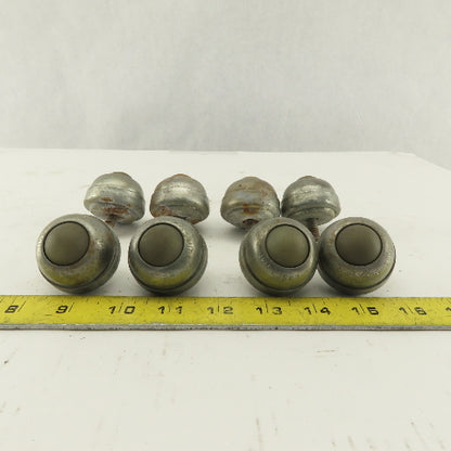 Hudson Bearing 1" Nylon Stud Mount Ball Transfer 1/4-20 Lot Of 8